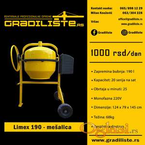 Mesalica 190l - izdavanje rentiranje